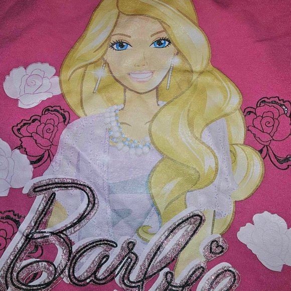 5/20 Barbie (by Mattel Inc) Toddler Child Pink with black Bow Top - Picture 4 of 4